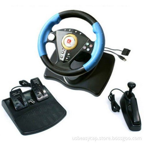 PC Game Racing Steering Wheels and Pedals with Hand Brake Gear Suction Vibration COMPUTERUSB